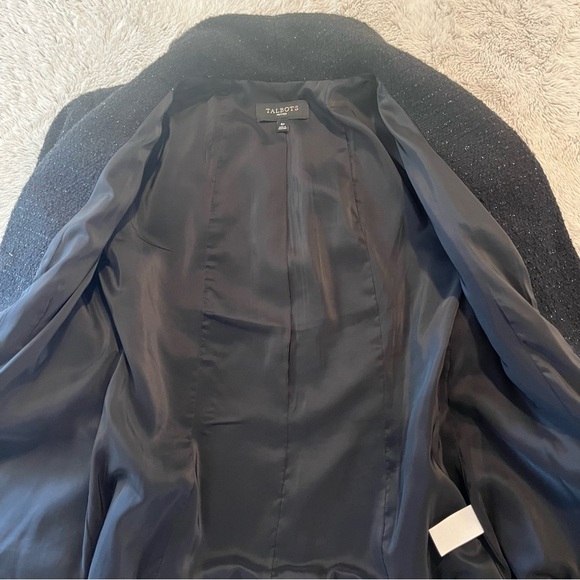 Talbots Blazer Jacket Tweed Wool Classy Elegant Shimmer Sparkly Steampunk 6P - Picture 11 of 11